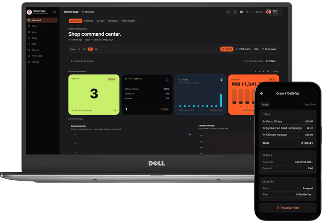 Restaurant App and Dashboard
